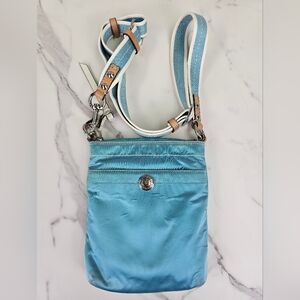 Coach Blue Nylon Weekend Swingpack Crossbody Bag